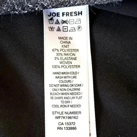 ❤️ Joe Fresh Long Sleeved V-neck Top Women's Small Grey and  Black Knit - Picture 11 of 14